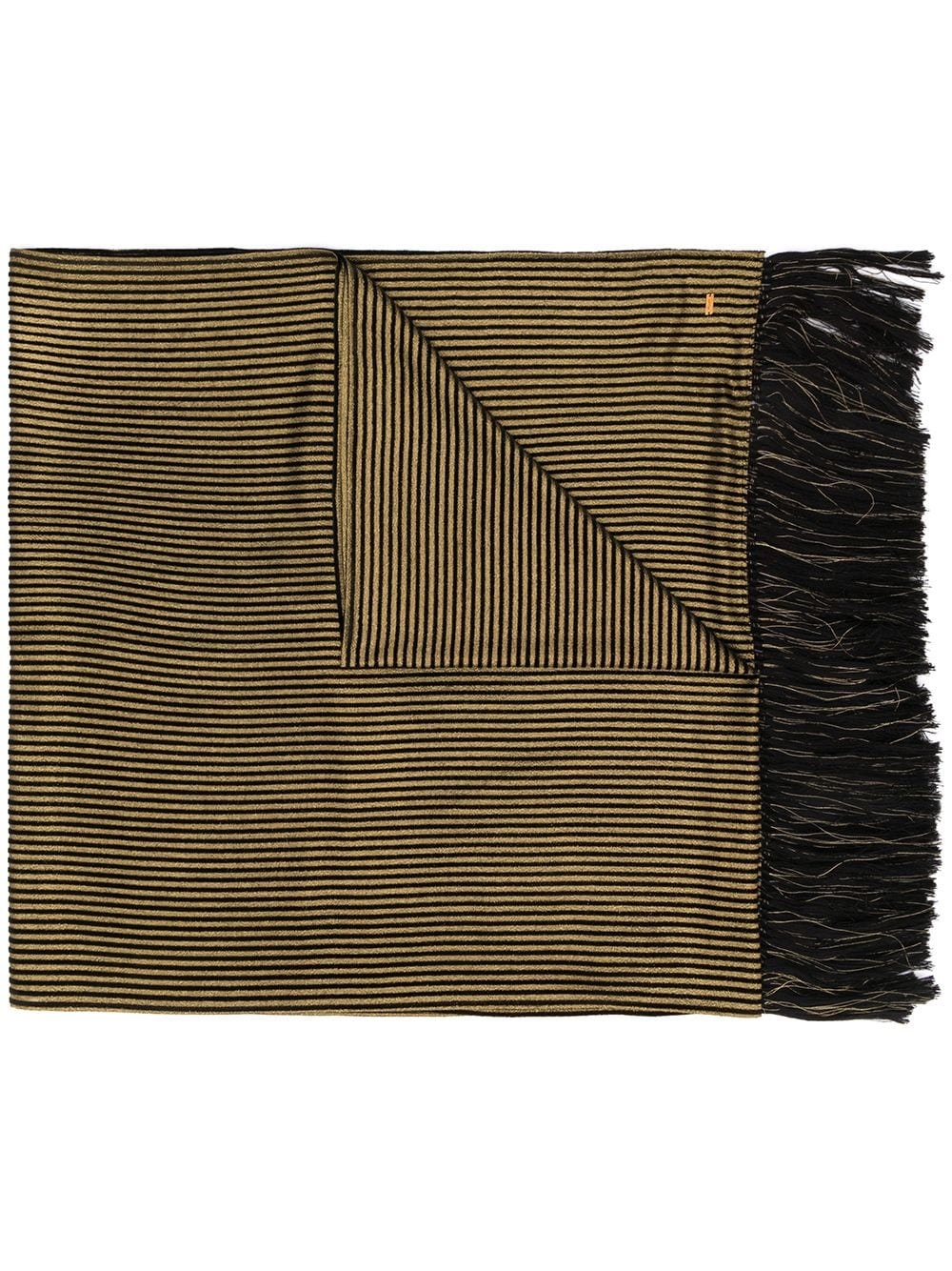 lamé fringed long scarf - 1