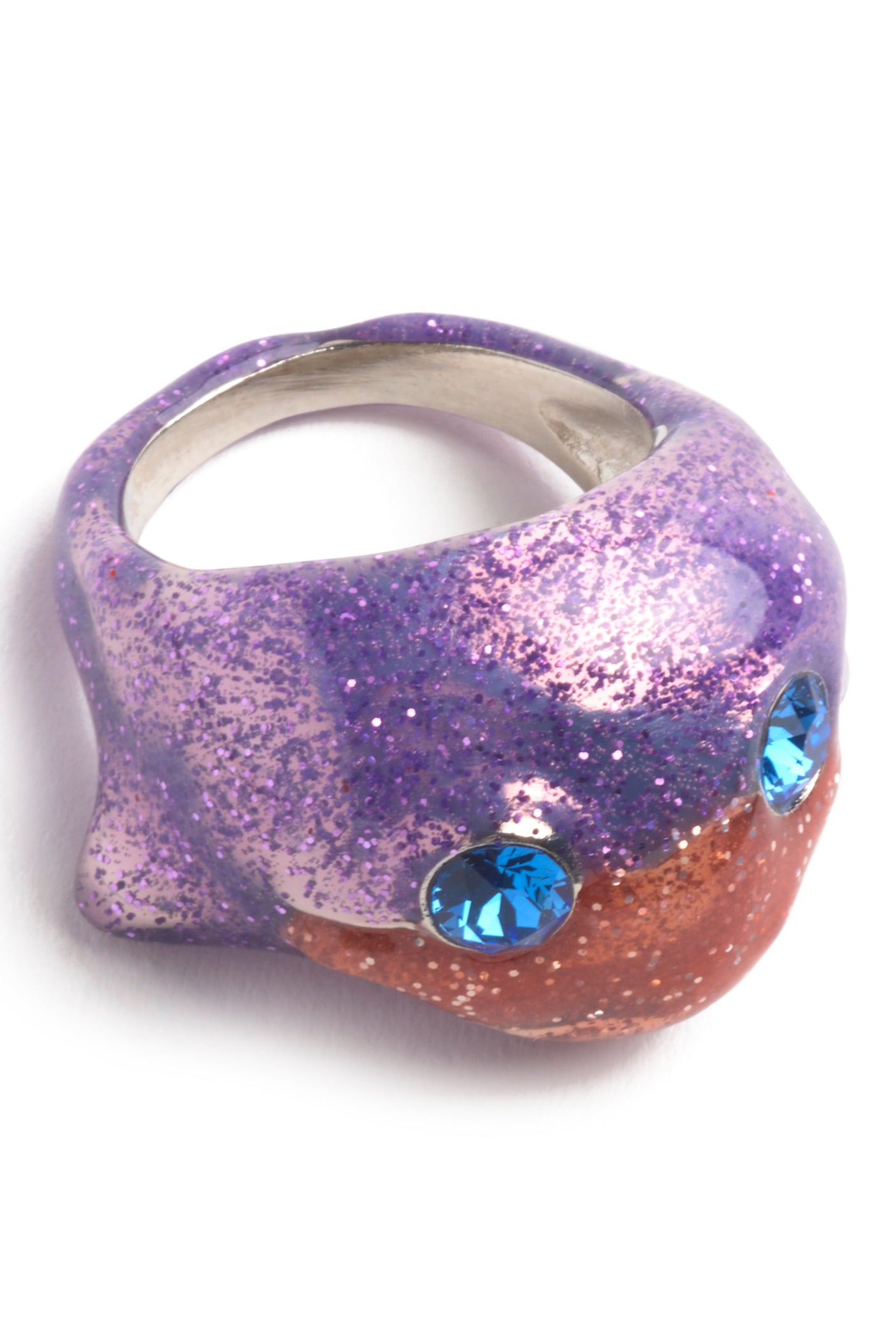 PINK GLITTER BABY DOLPHIN RING - 4