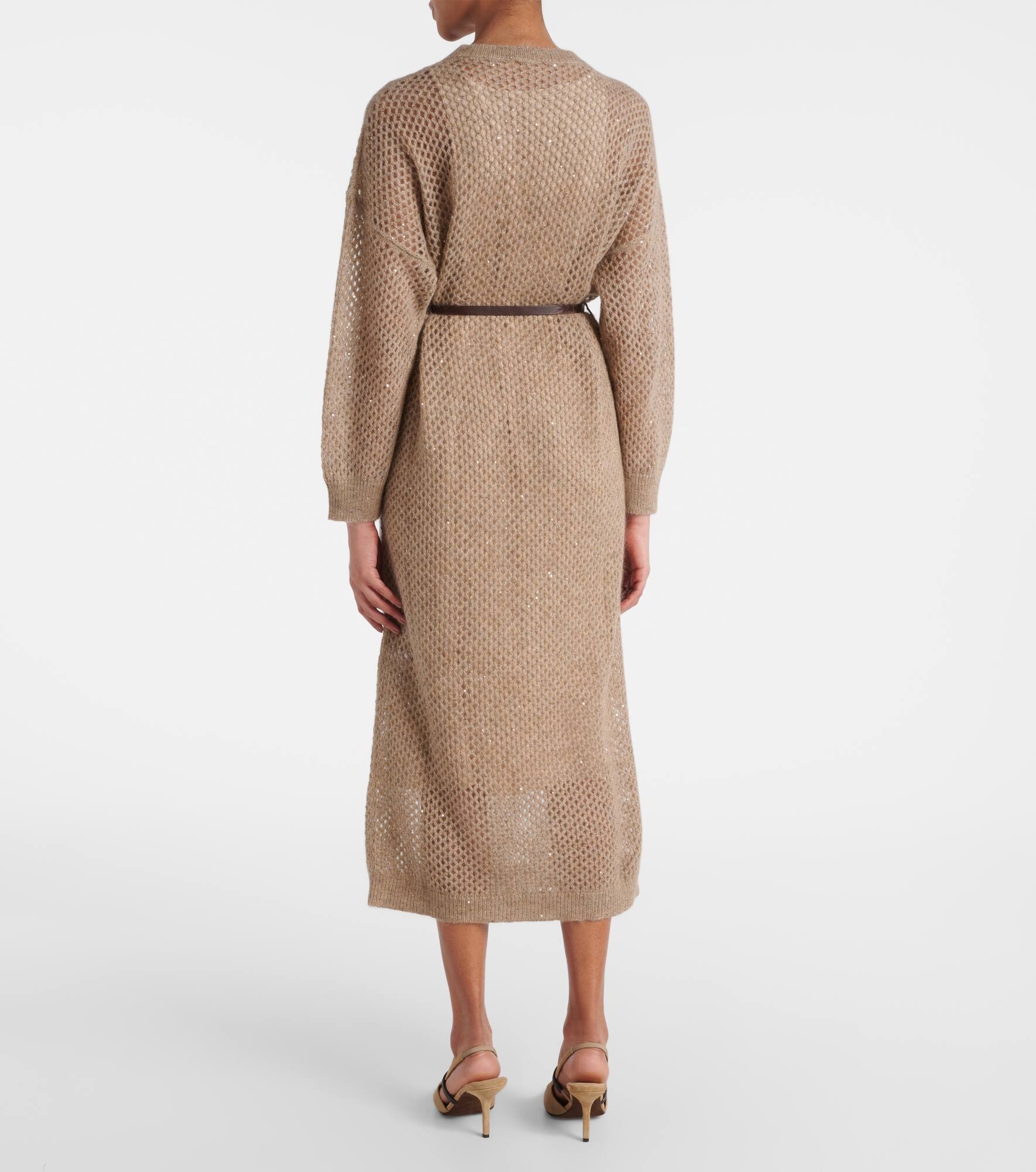 Belted knitted midi dress - 3