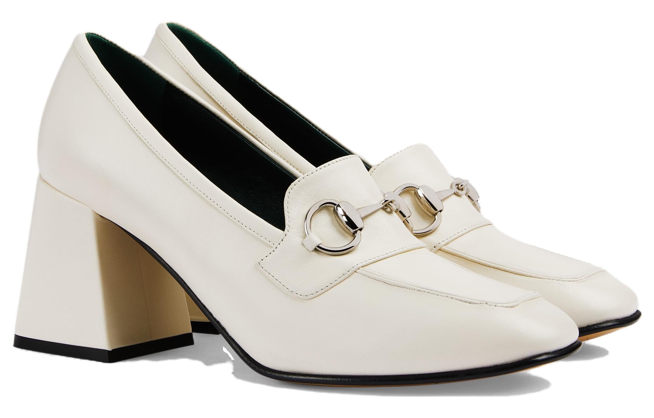 (WMNS) Gucci Horsebit Pump 'Off White Leather' 757753-AACE8-9022 - 2