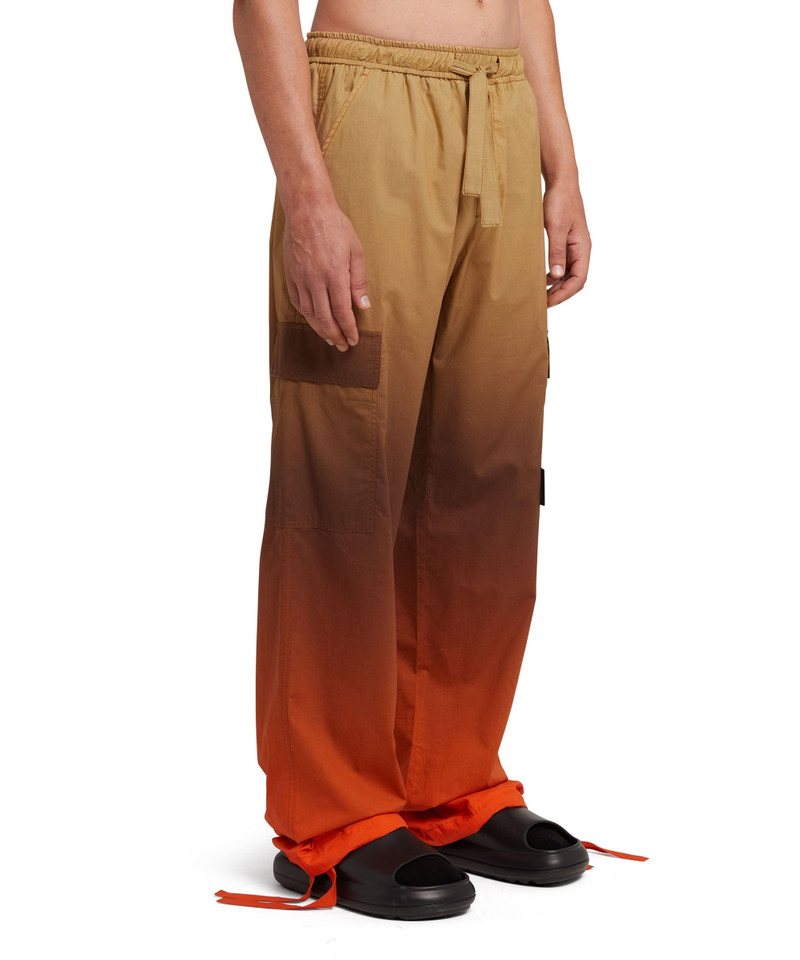 Faded print poplin cargo pants 4