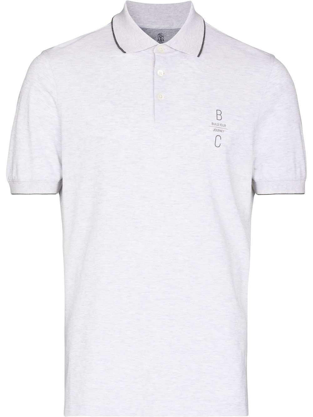 logo-embroidered polo shirt - 1