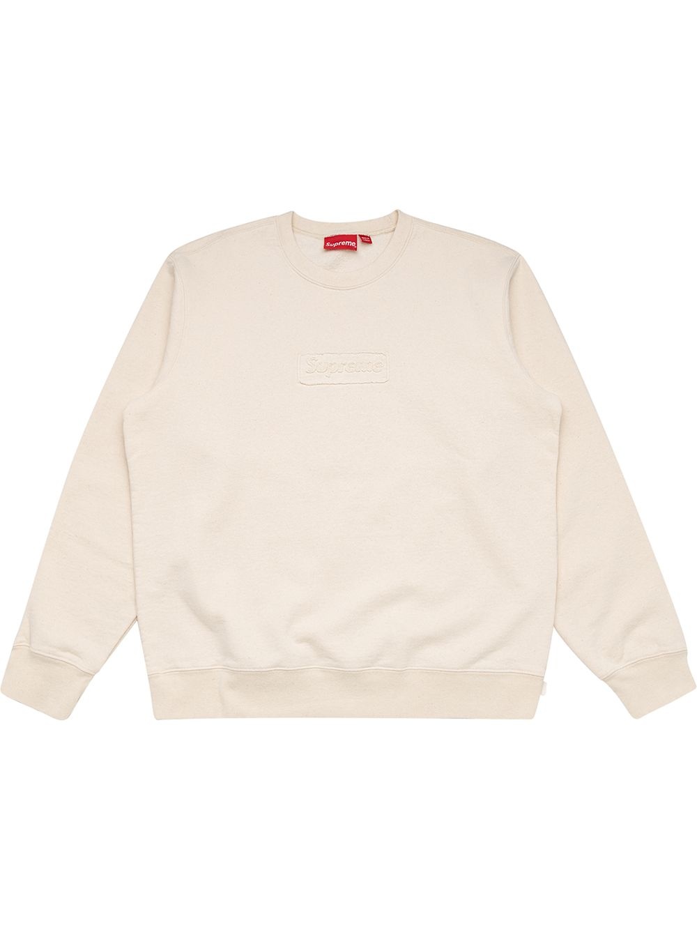 cutout logo crew-neck sweatshirt - 1