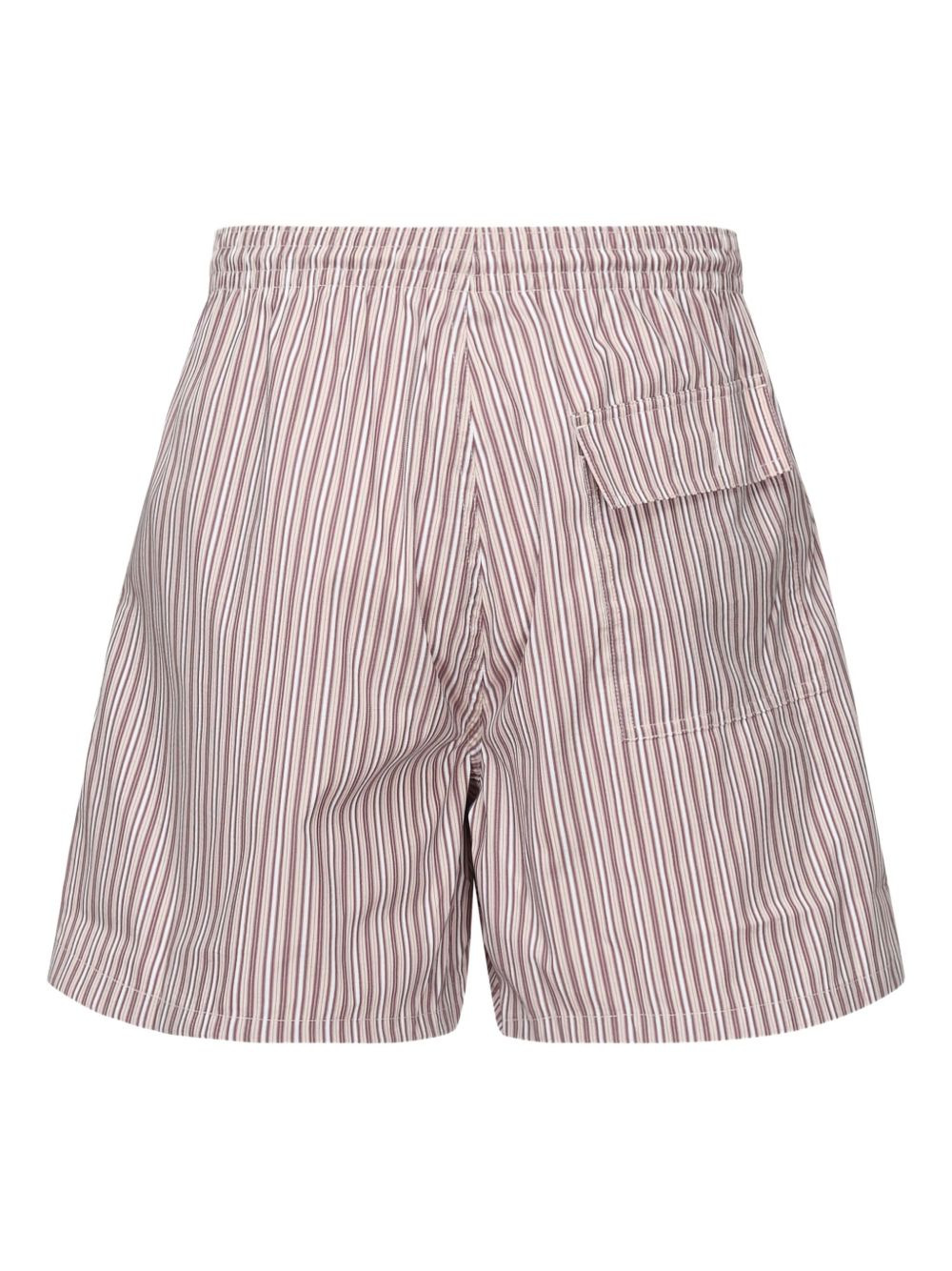 striped-pattern drawstring shorts - 2