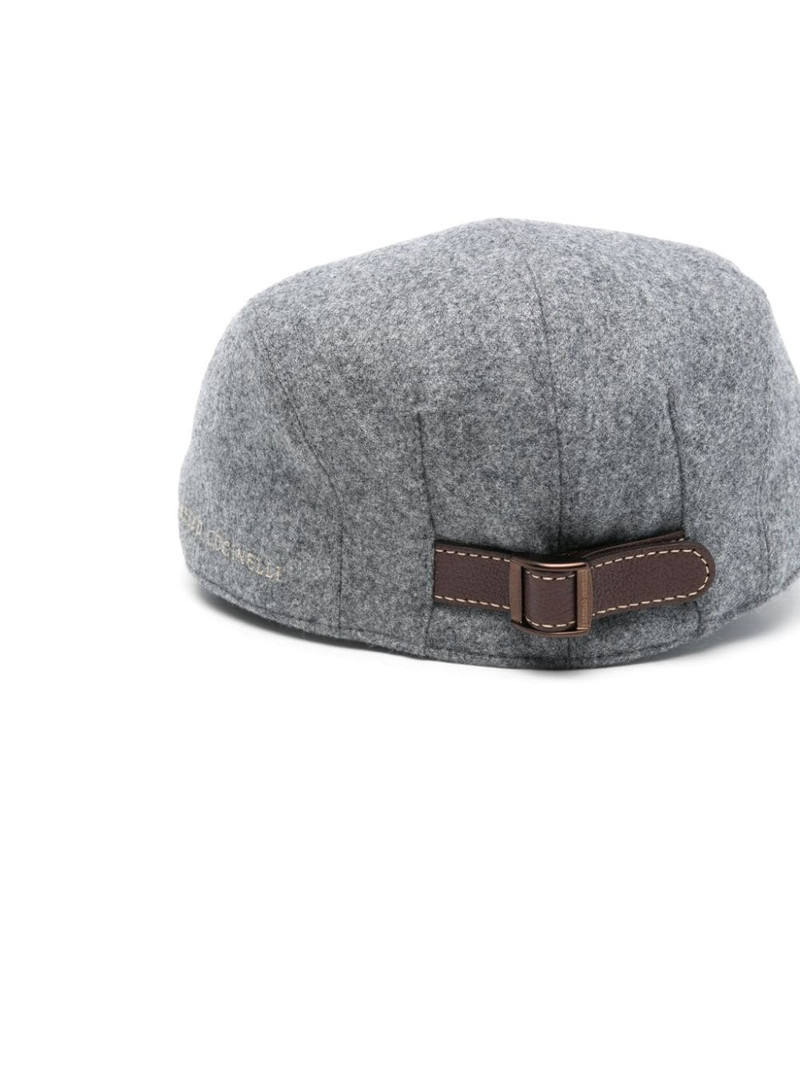 Brunello Cucinelli virgin-wool flannel beret outlook