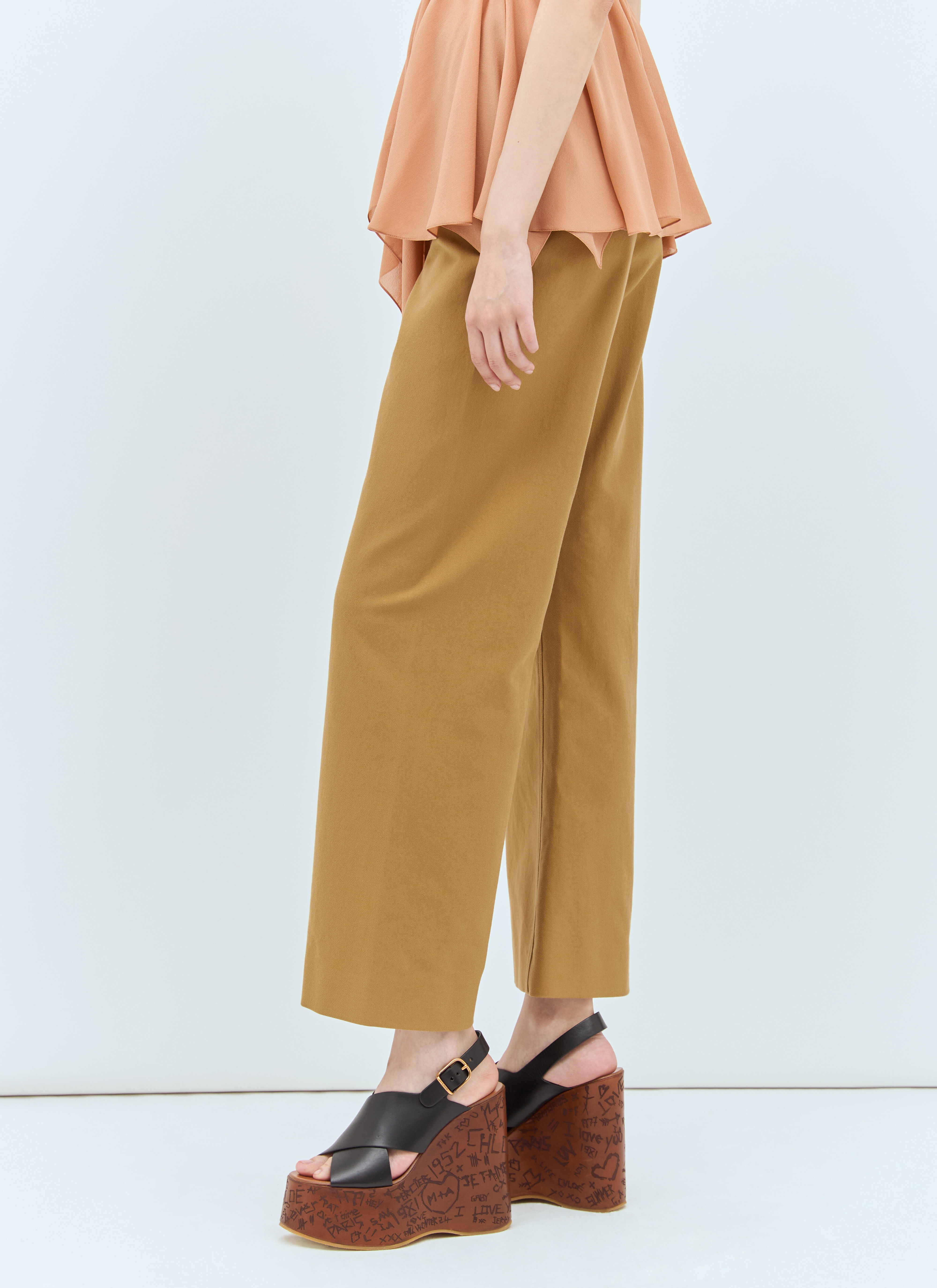 Cropped Flared Pants - 4