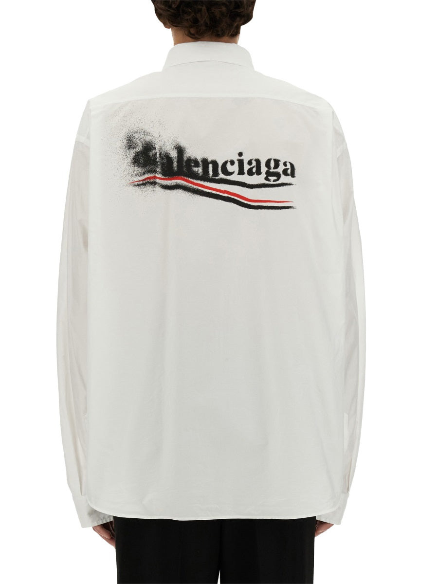 Balenciaga Men Large Fit Shirt - 2