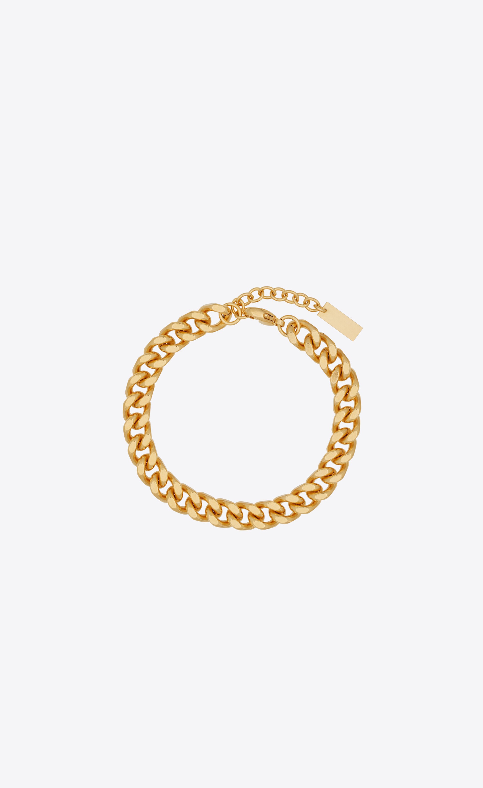 medium curb chain bracelet in metal - 2