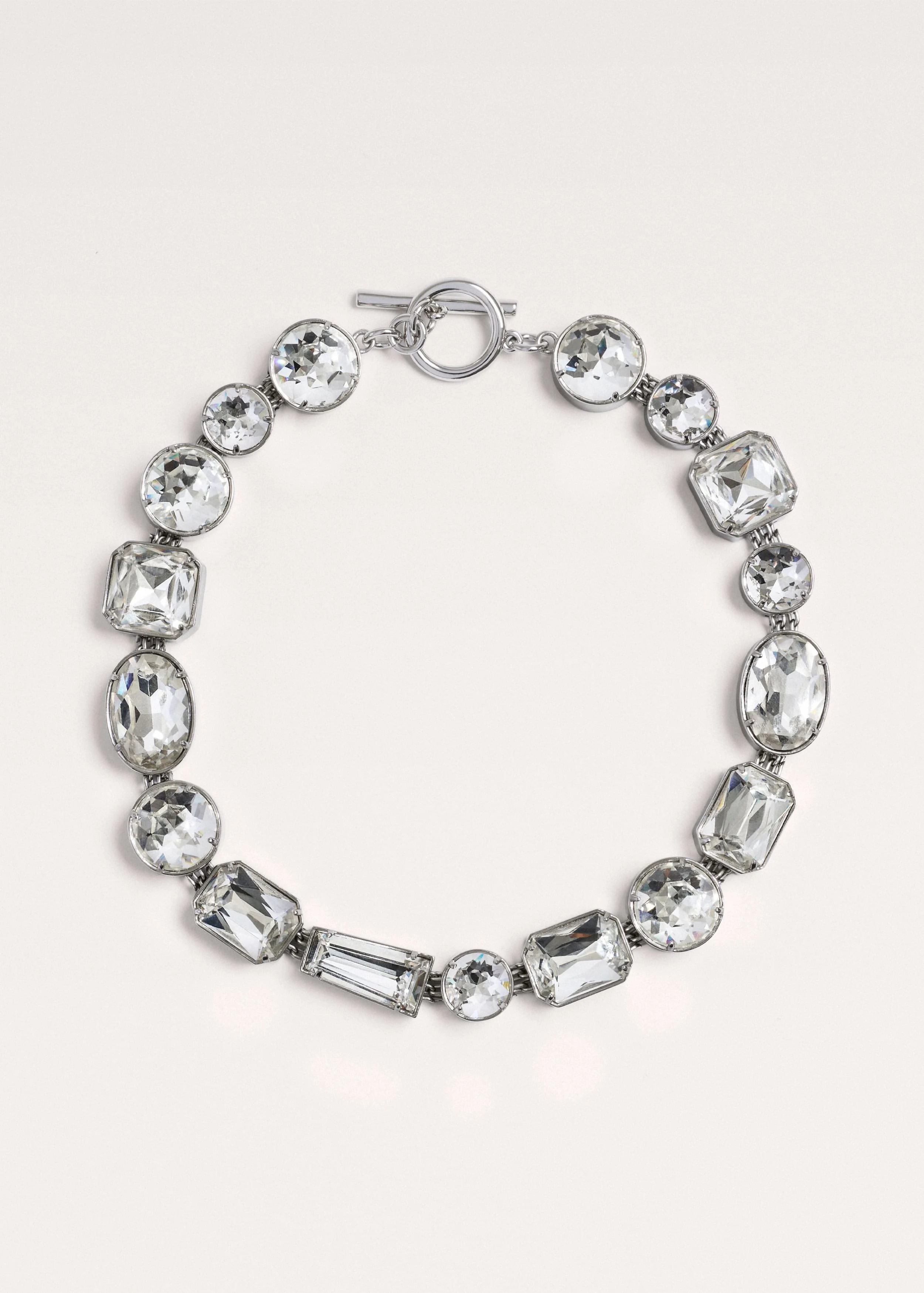Crystal T-Bar Necklace - 1