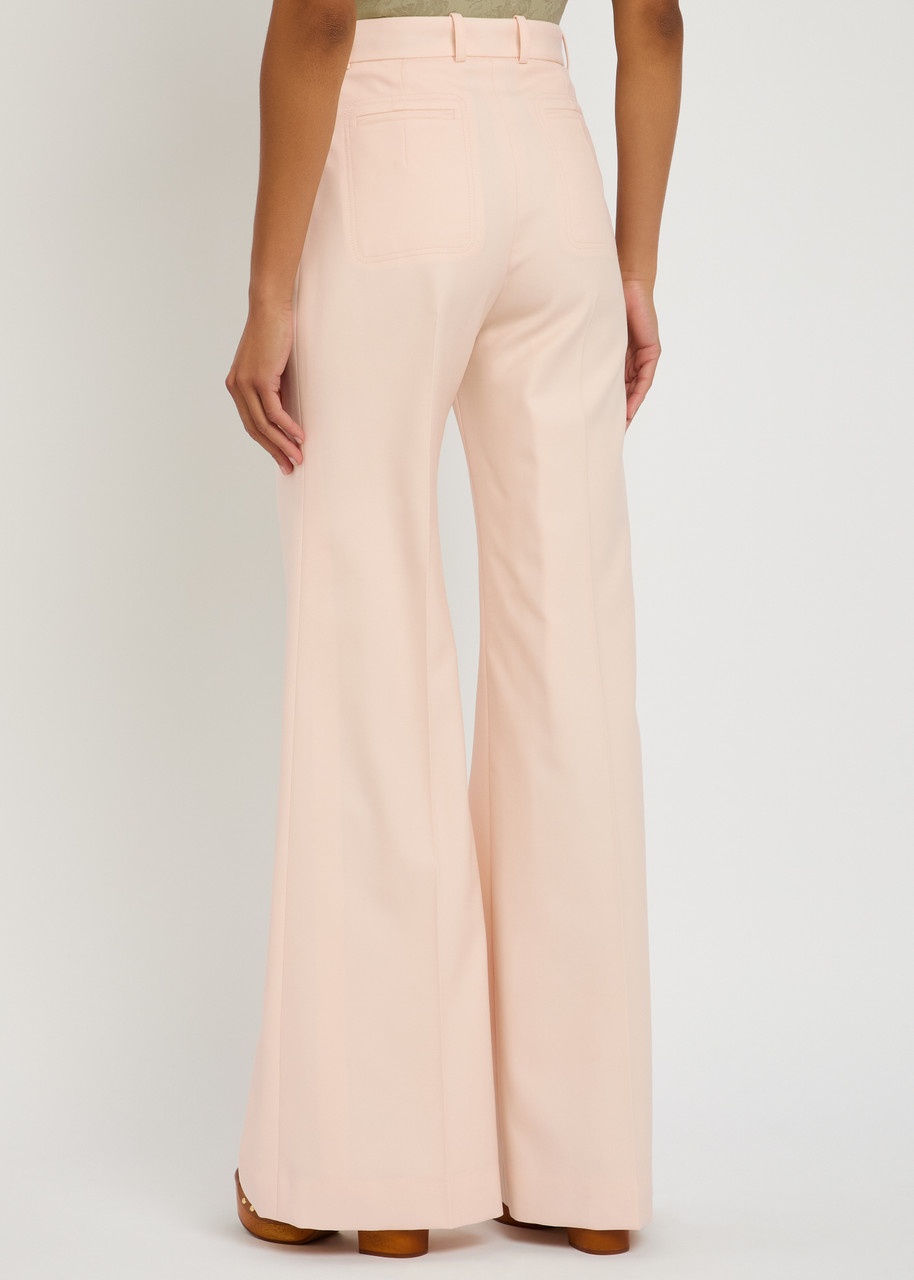 Chloe Flared-leg Wool Trousers - 3