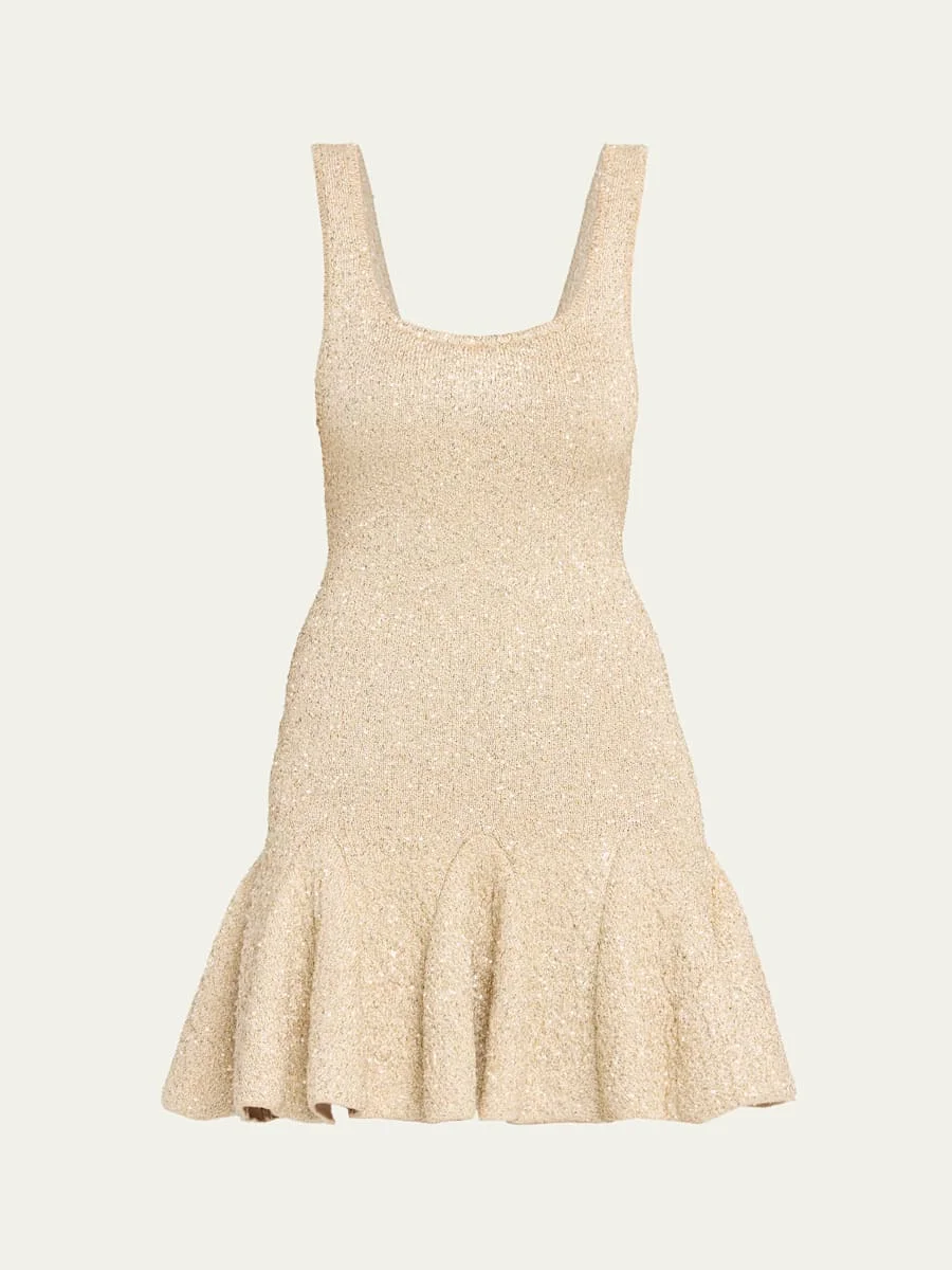 Sarajane Sequined Stretch Knit Mini Dress - 1