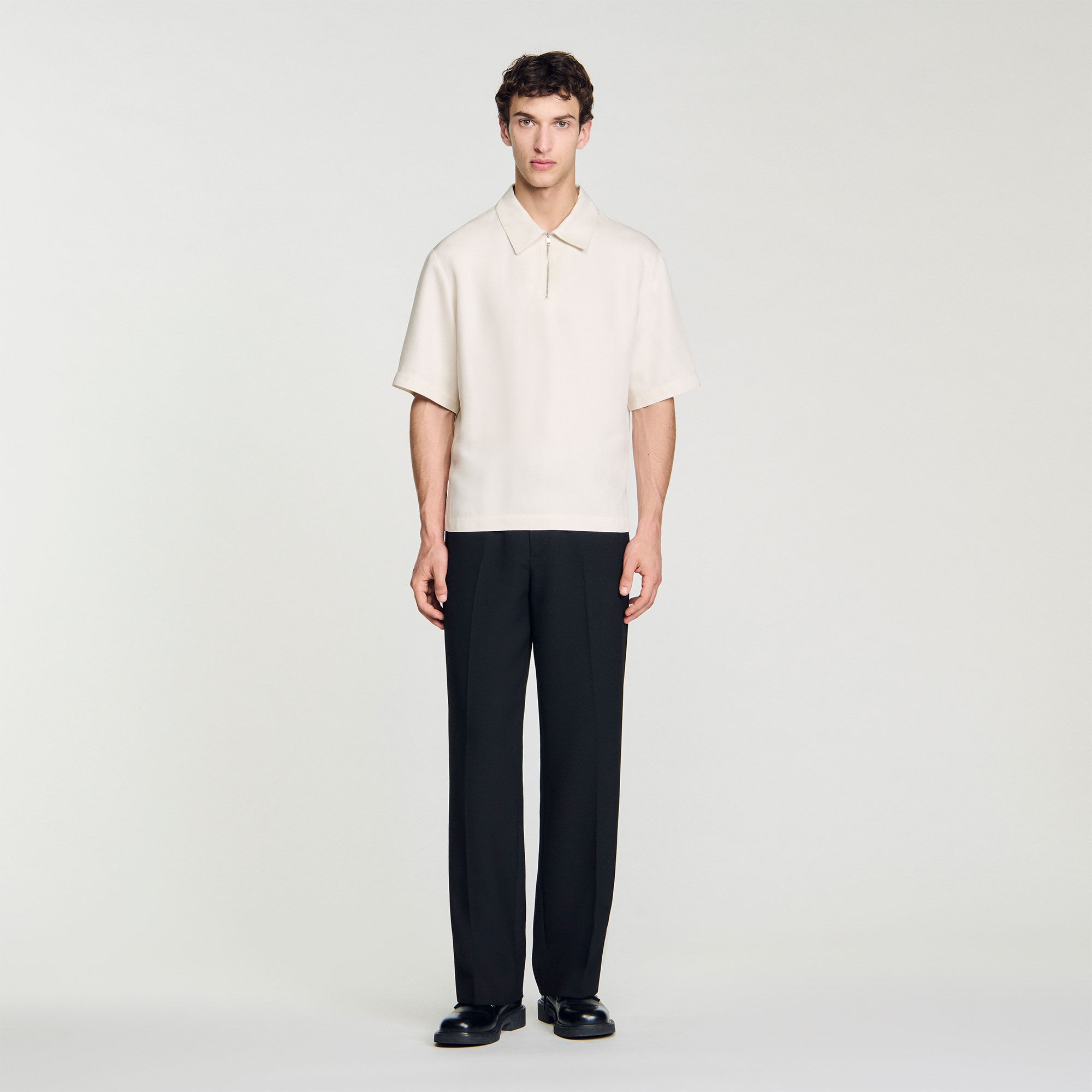 LOOSE-FIT SHIRT WITH ZIPPED COLLAR - 3