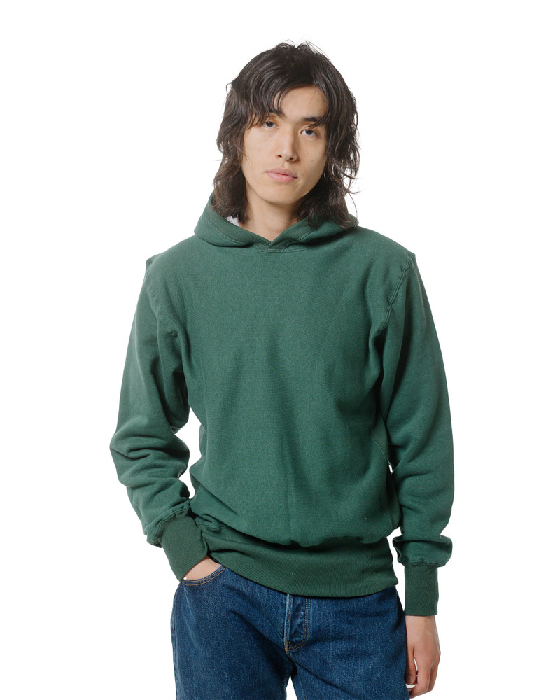 Warehouse & Co. Lot. JG-CS17 Rib-Trimmed RW Hoodie No Print Dark Green outlook