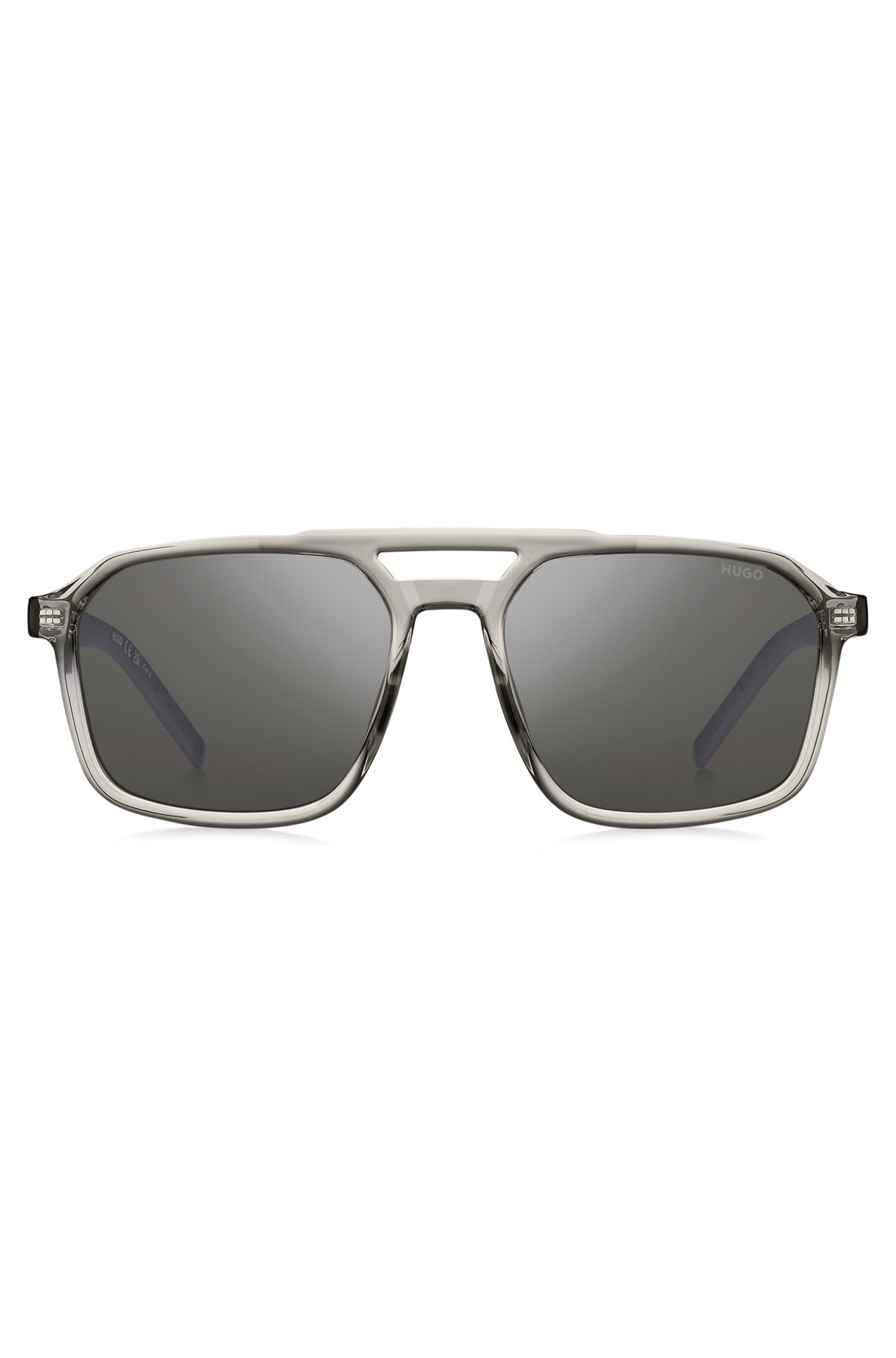 DOUBLE-BRIDGE SUNGLASSES WITH BLUE AND WHITE DETAILS - 3