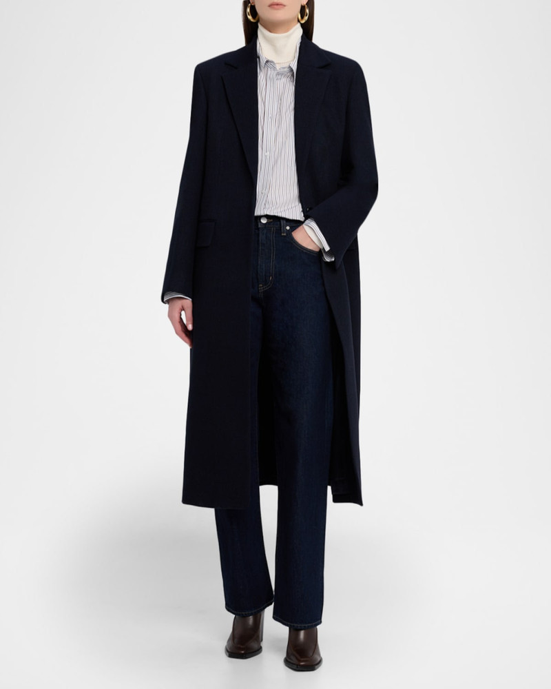 TWP Mattie Single-Breasted Coat in Wool Twill outlook