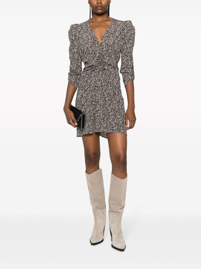 Isabel Marant abstract-pattern print V-neck dress outlook