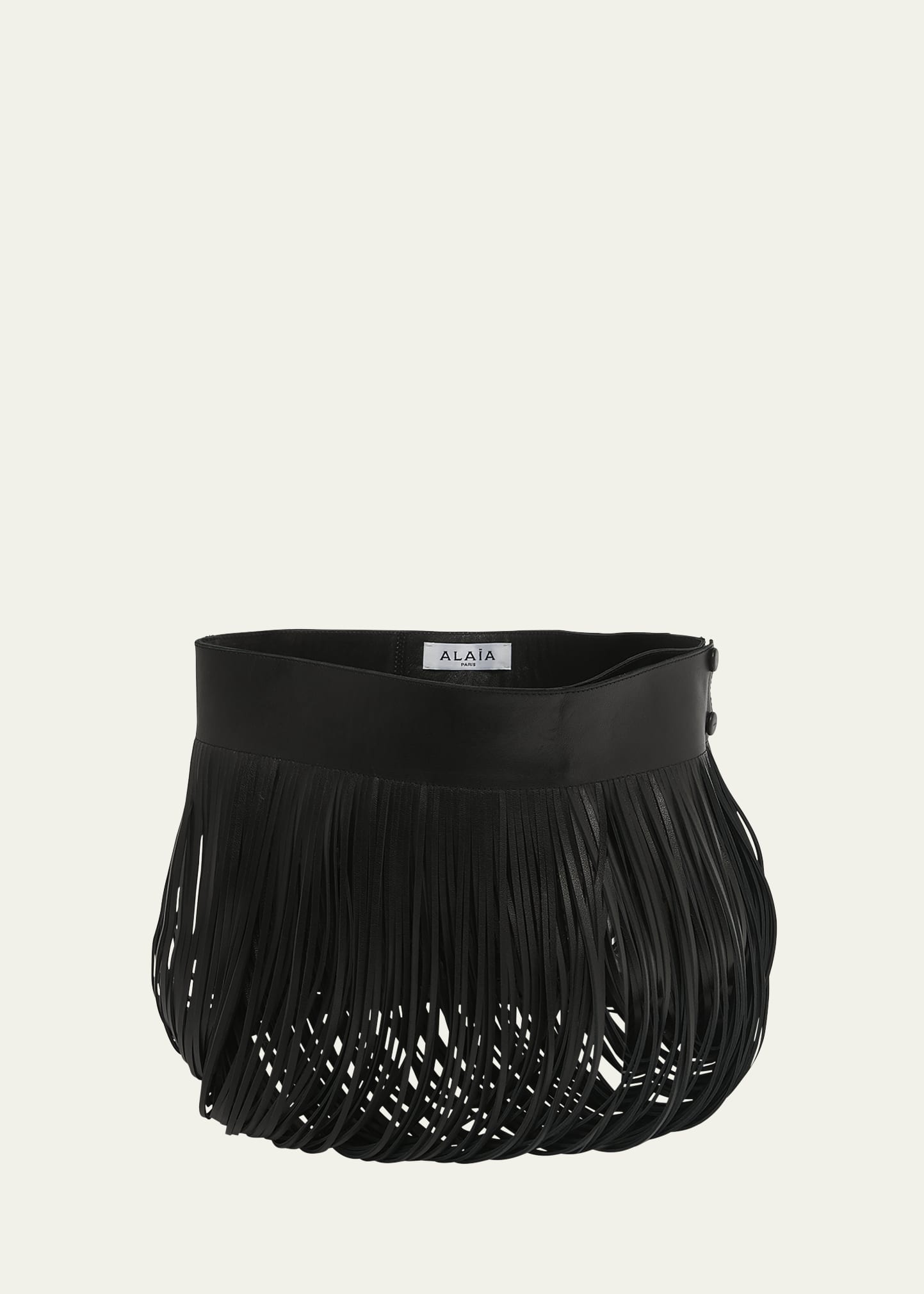 【関税込み】ALAIA ブラック Fringed Leather ウエスト ベルト Alaïa Open Fringe Leather Skirt Belt | bergdorfgoodman