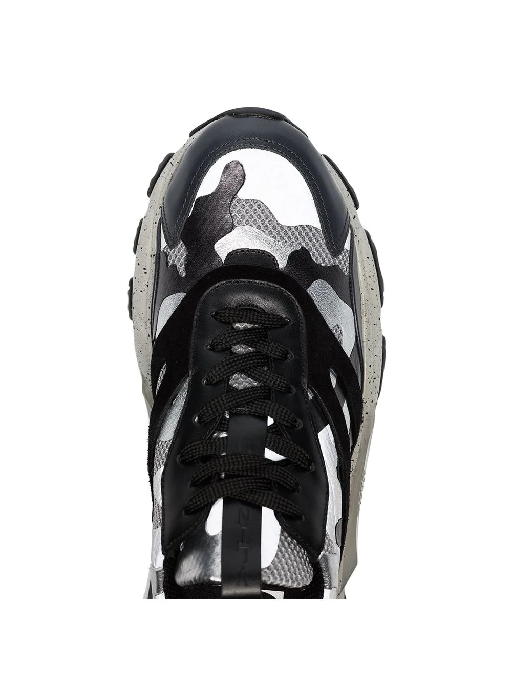 grey Bounce camo print leather sneakers - 3