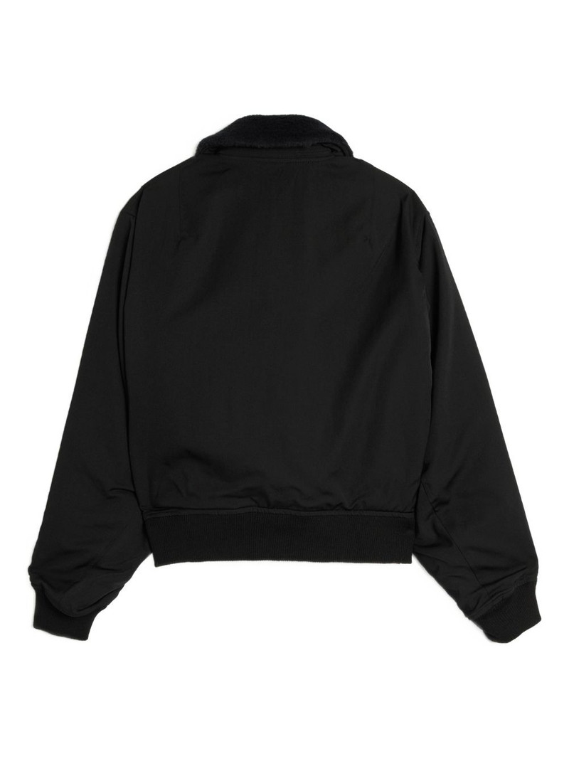 Yohji Yamamoto fleece-collar zip-front jacket outlook