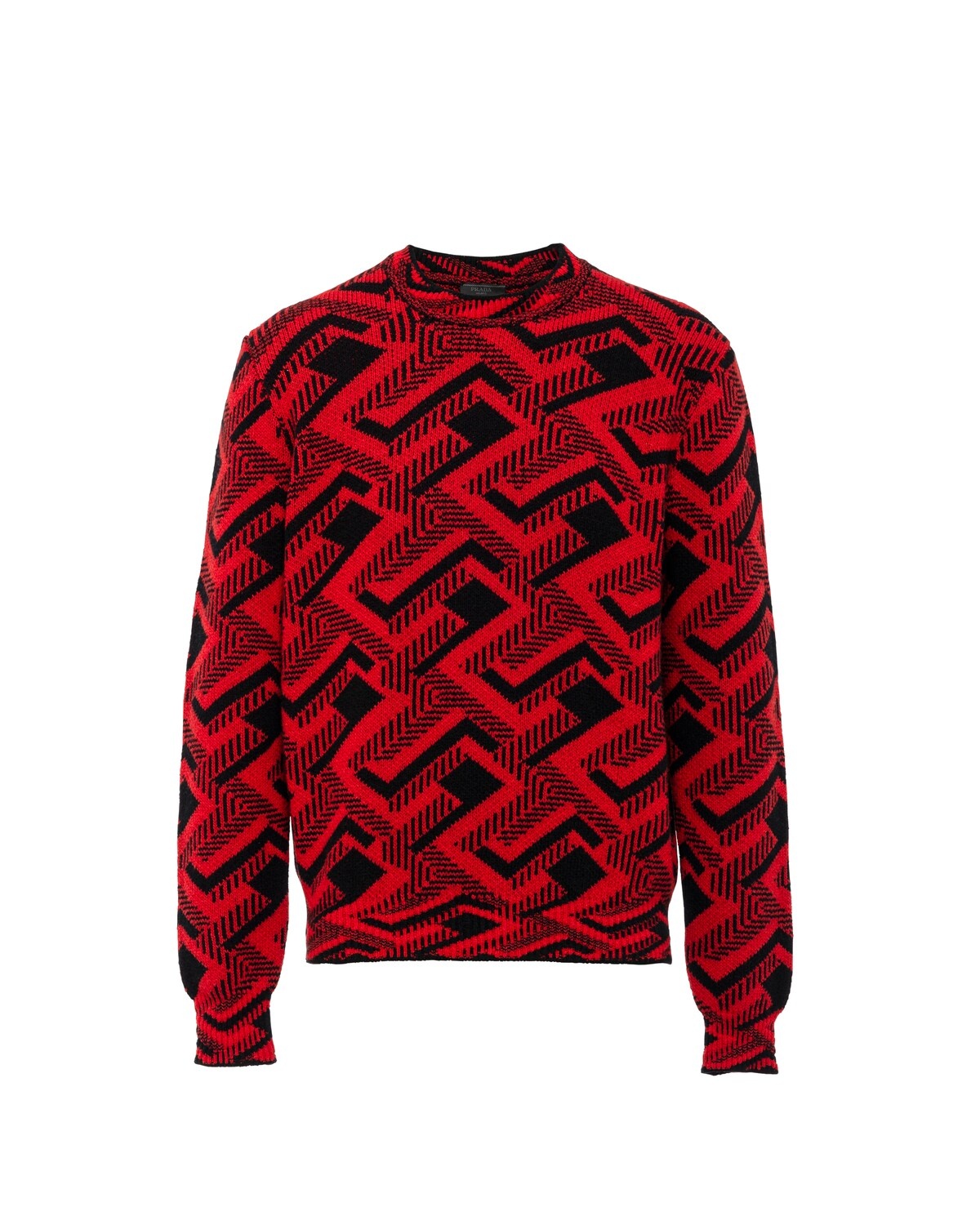 Jacquard wool and cashmere crew-neck sweater - 1