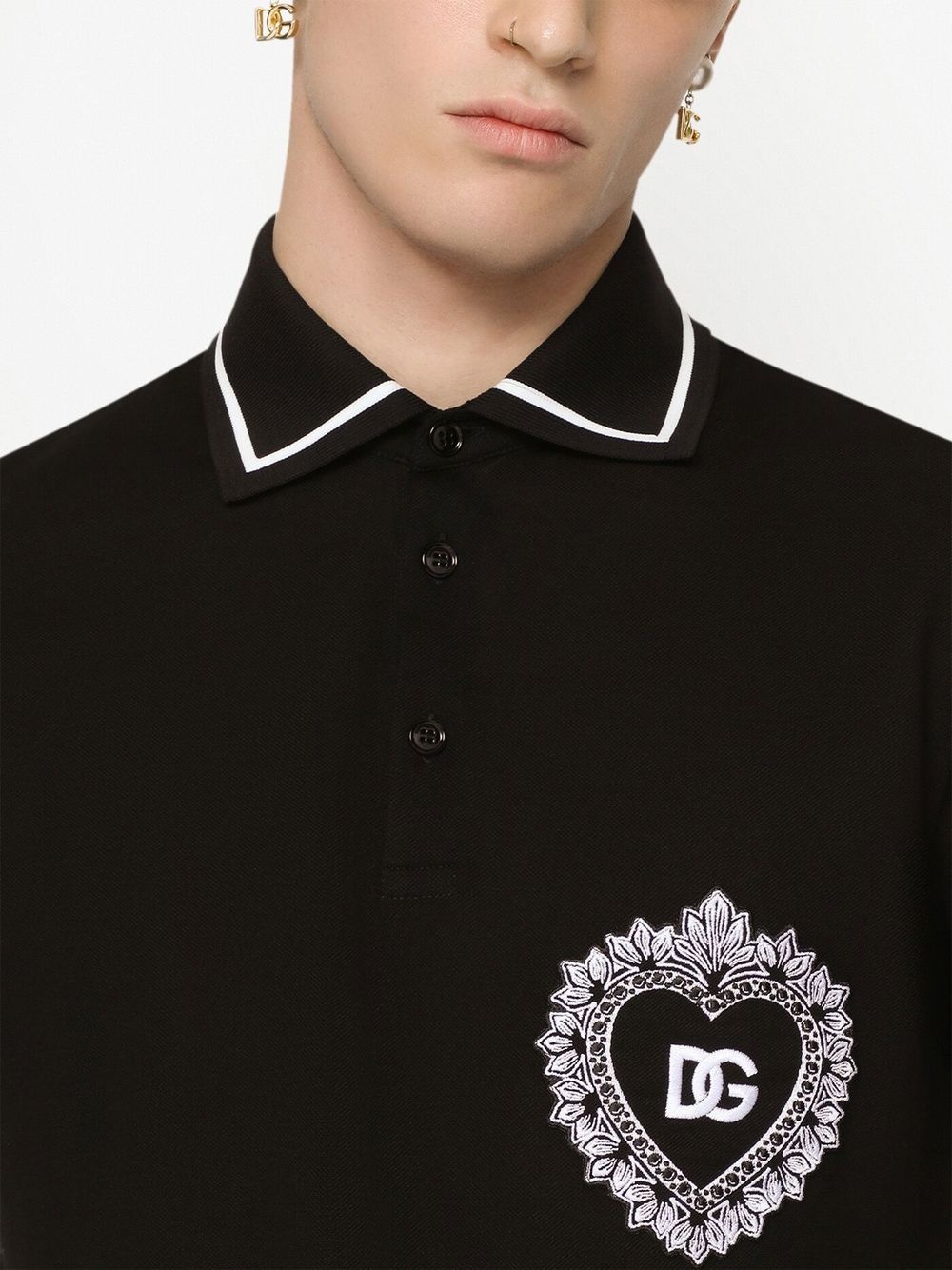 logo-print polo shirt - 3