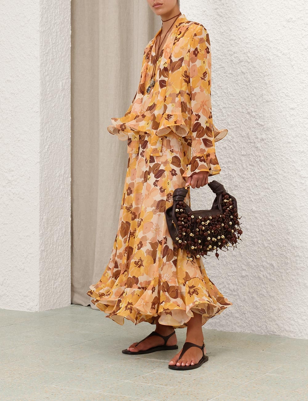 BALANCE FLUTTER MIDI SKIRT - 3
