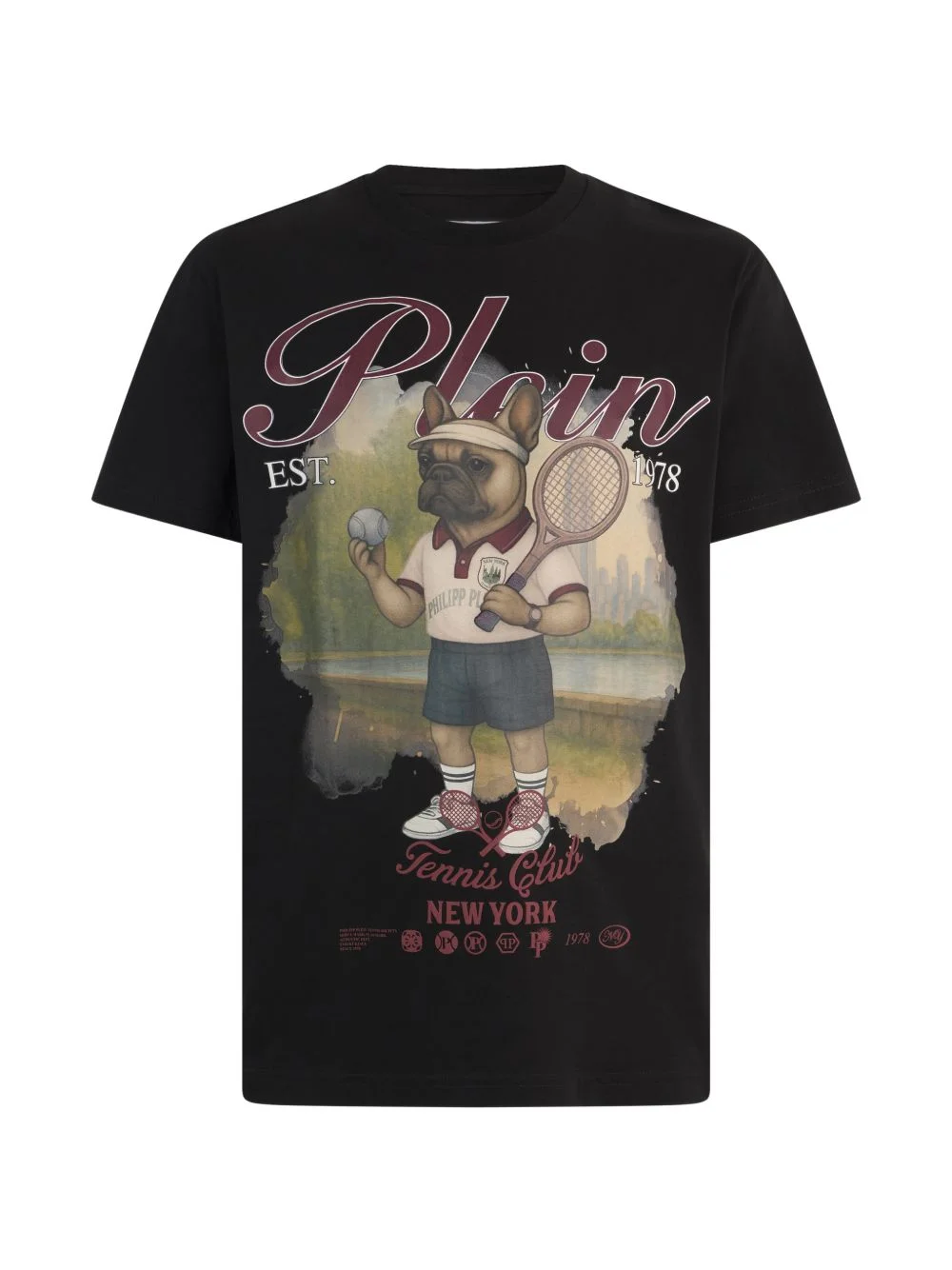 round-neck graphic T-shirt - 1