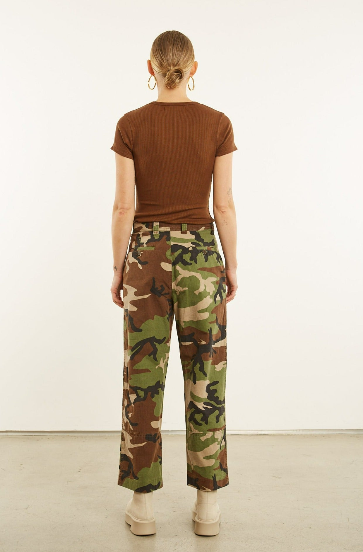 CAMOUFLAGE SLASH POCKET TROUSERS - 5