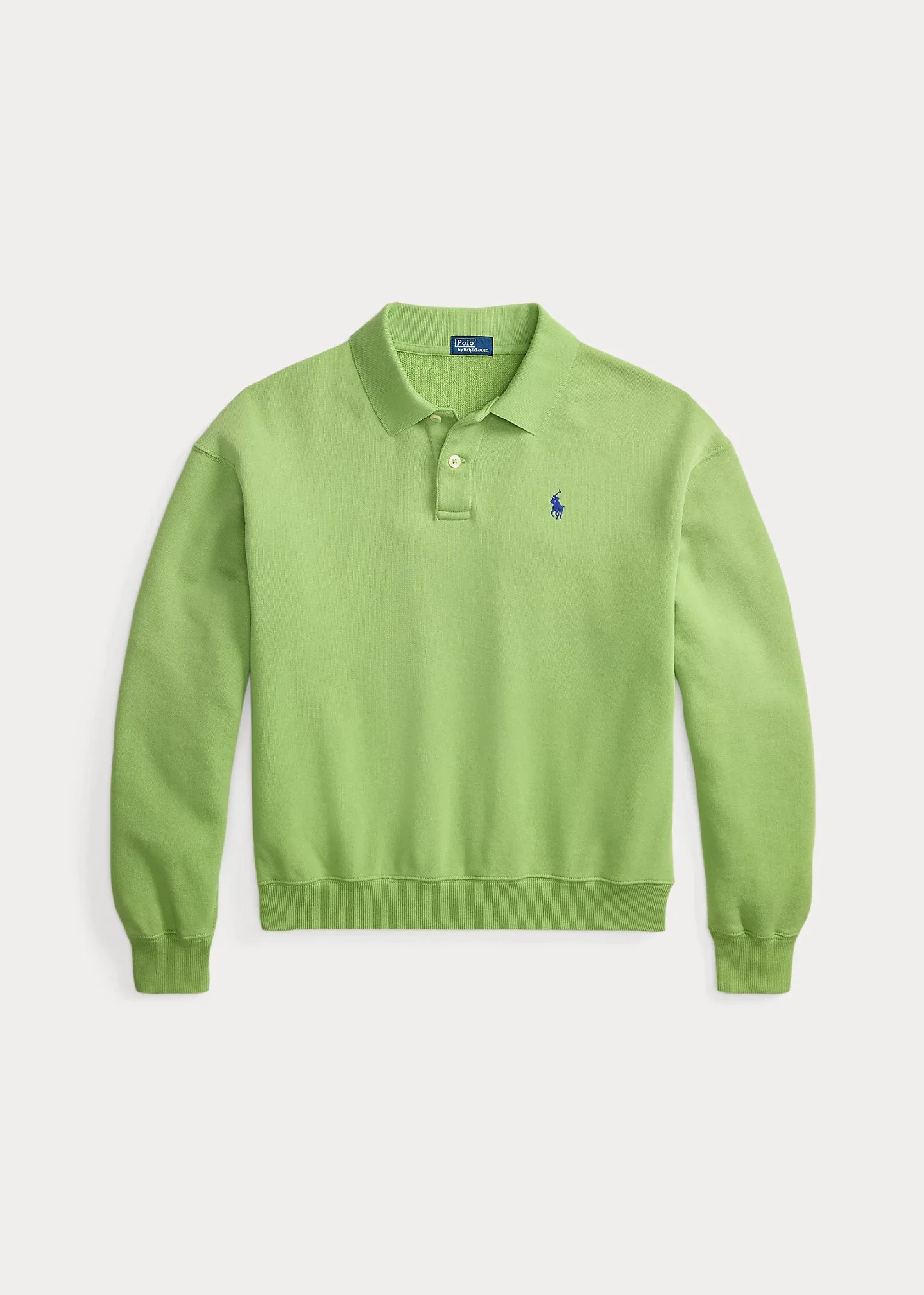 Lightweight Fleece Long-Sleeve Polo - 1