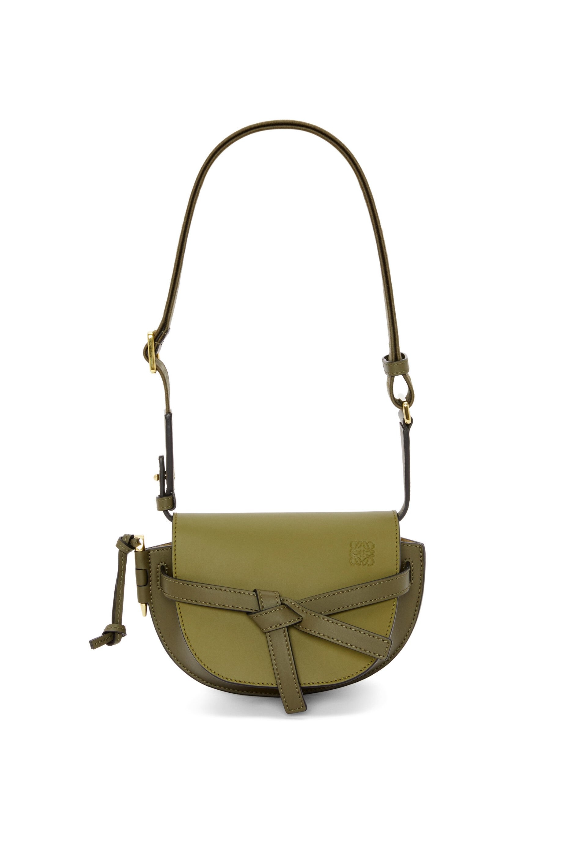 Mini Gate Dual bag in soft calfskin and jacquard