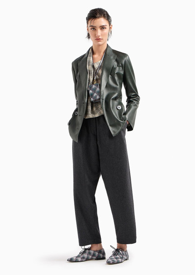 GIORGIO ARMANI Soft wool and cashmere flannel trousers outlook