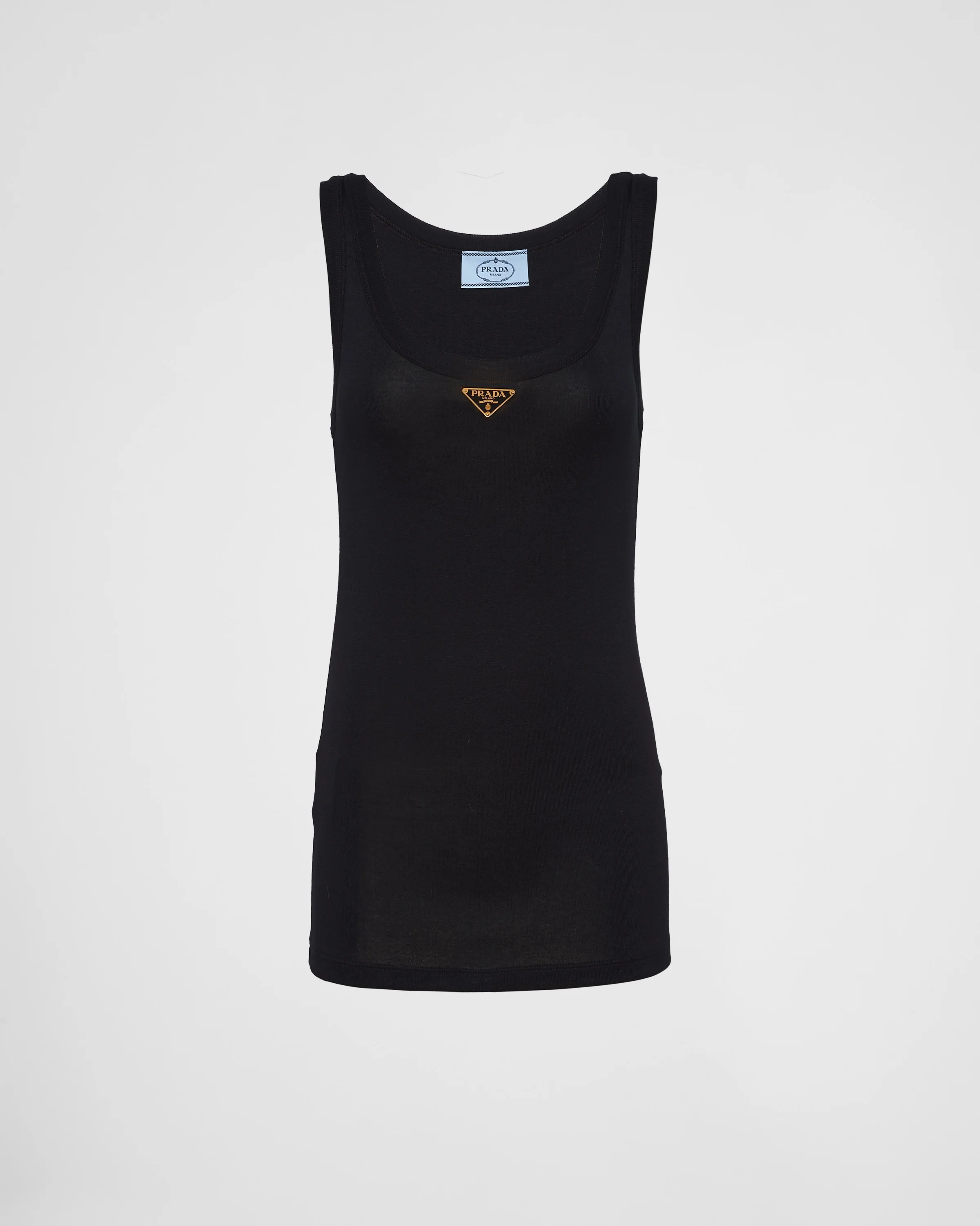 Ribbed knit jersey tank top - 1