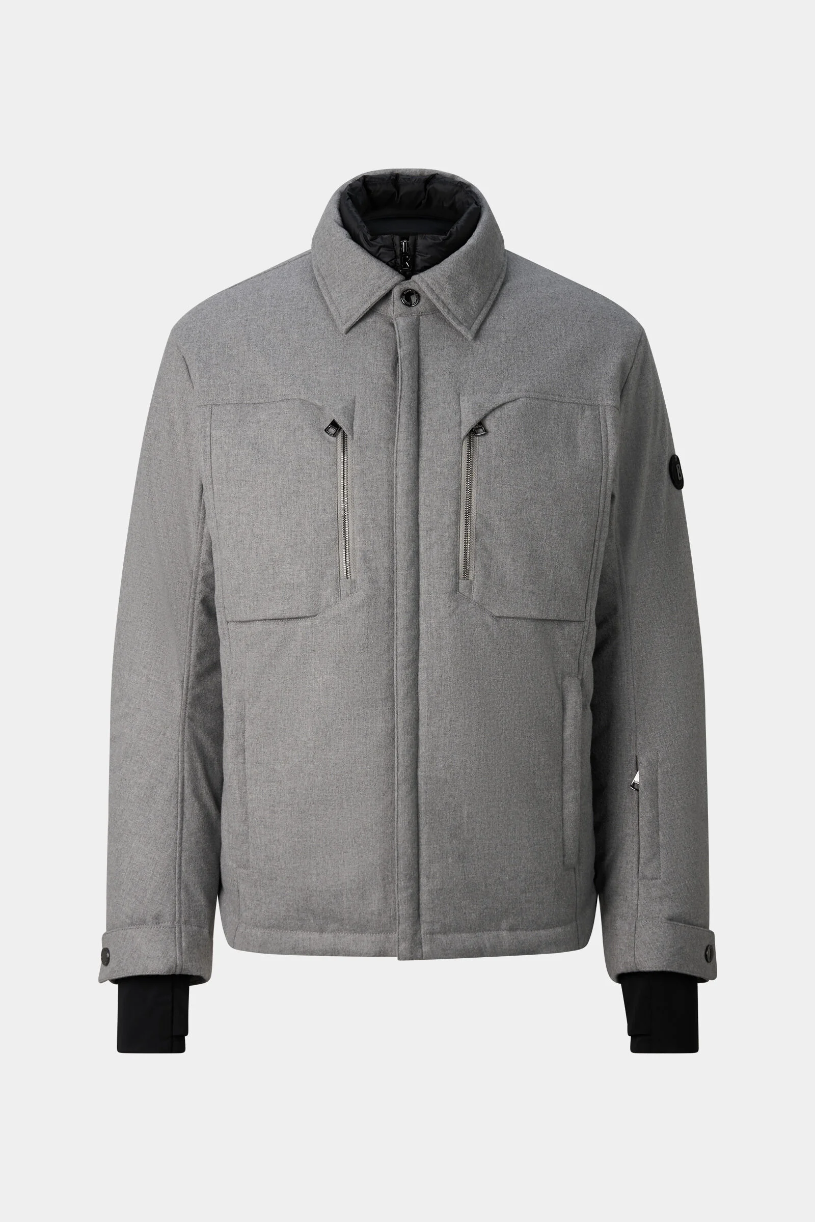 Flave Flannel Jacket in Light Gray - 1