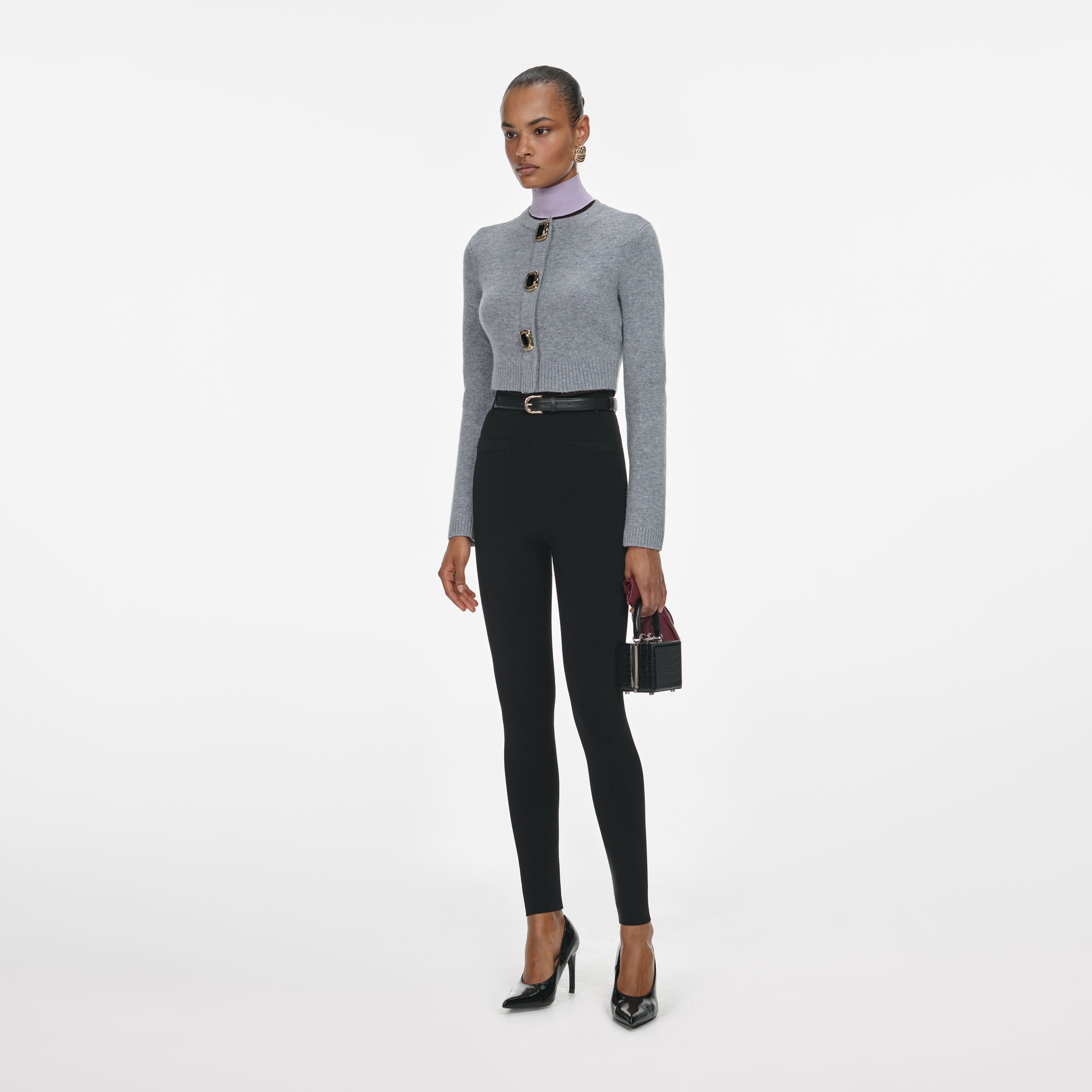 Grey Wool Cardigan - 2