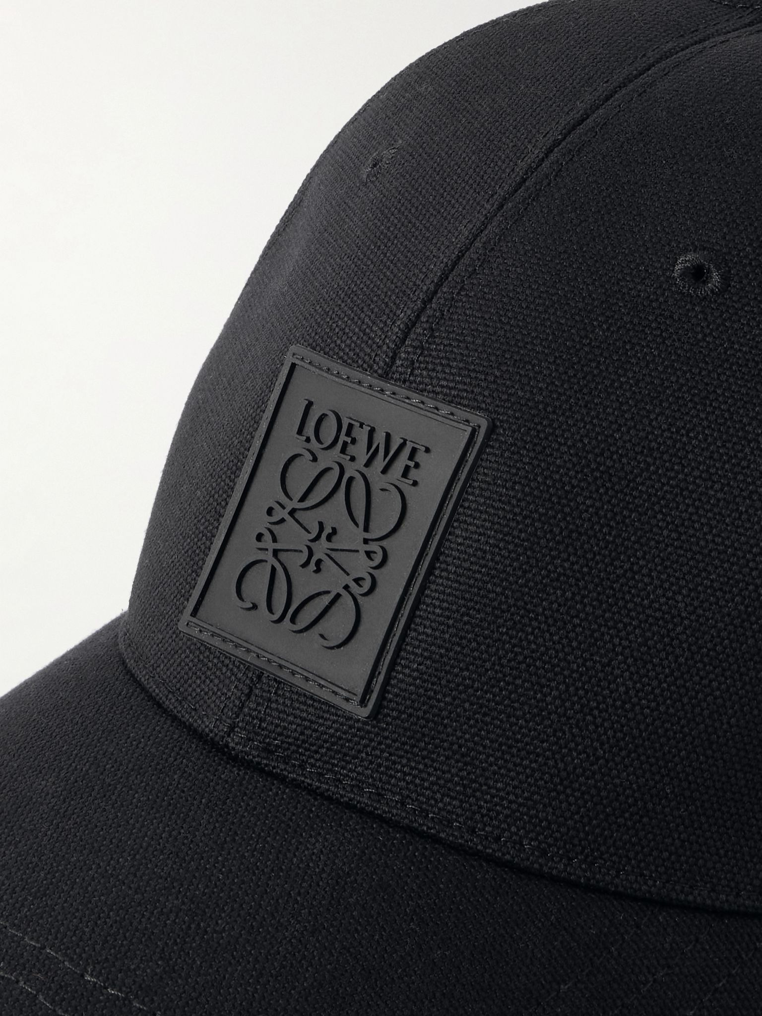 Logo-Appliquéd Cotton-Canvas Baseball Cap Black - 4