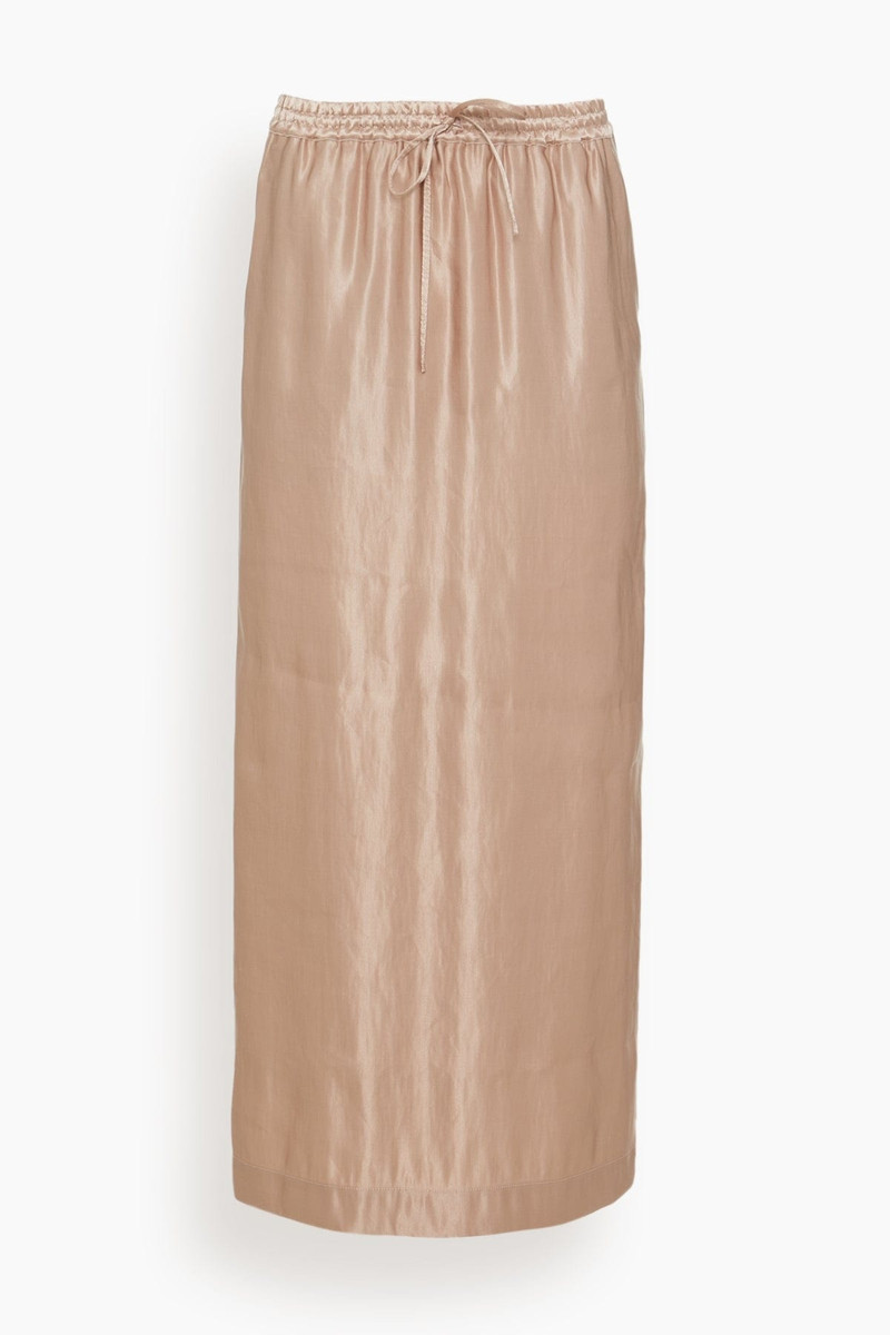 Elastic Waistband Long Skirt in Petal Rose 1