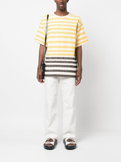 Jil Sander textured striped T-shirt outlook