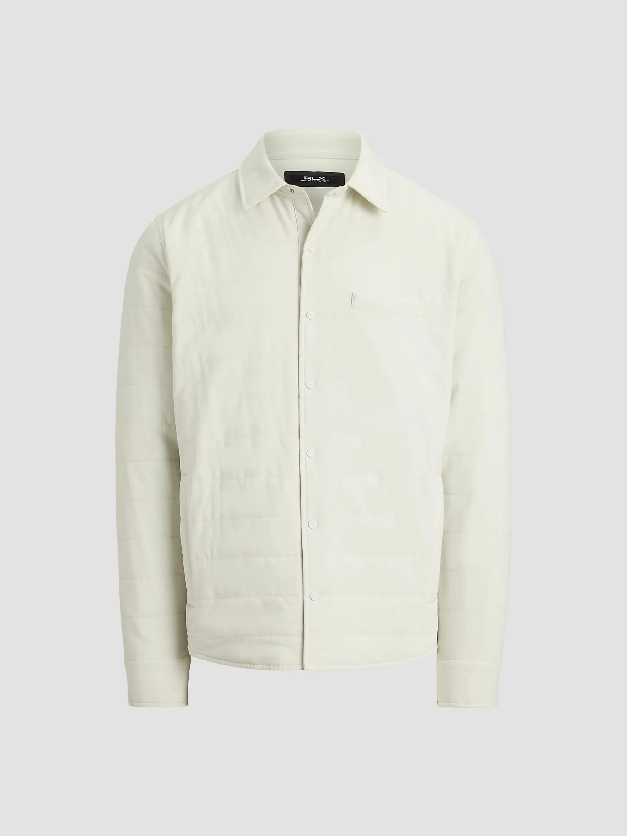 Men's Quilted Shirt Jacket - Stone Pebble - 1