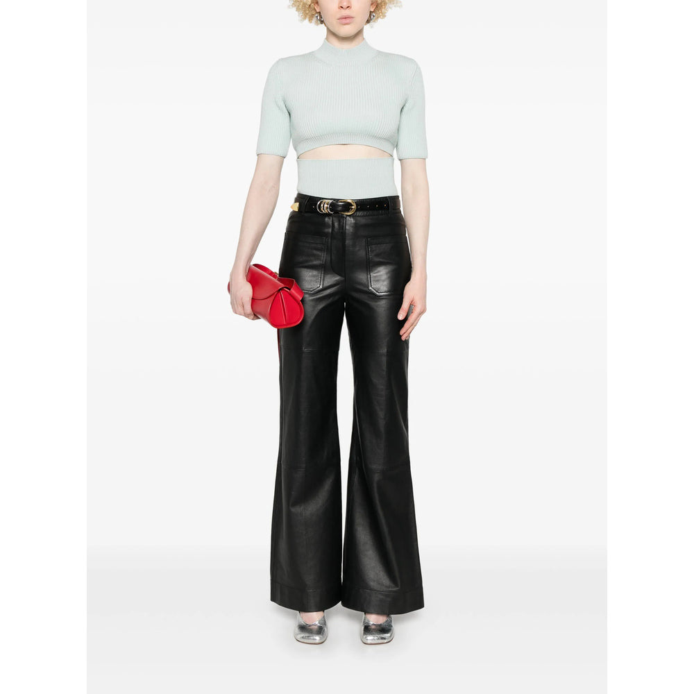 Victoria Beckham Black Trousers - Flared Trousers Women - 3
