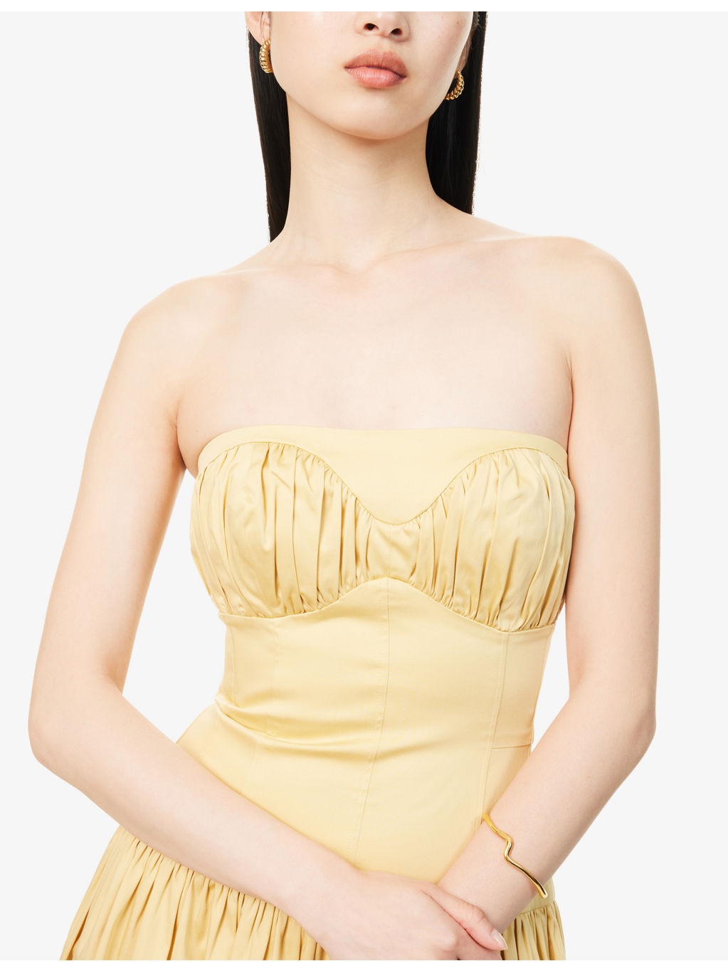 Lauryn Strapless Stretch-Cotton Midi Dress - 5