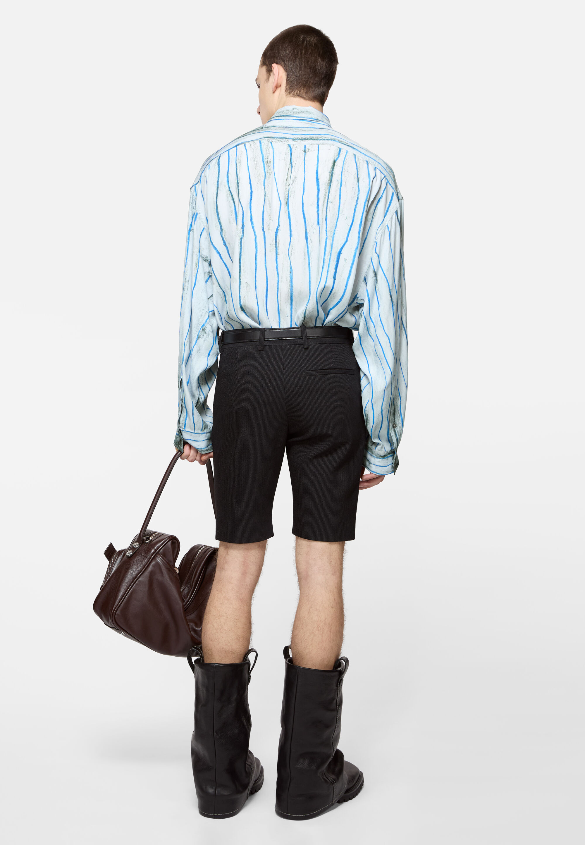 Printed Button-up Shirt - Blue multi - 3