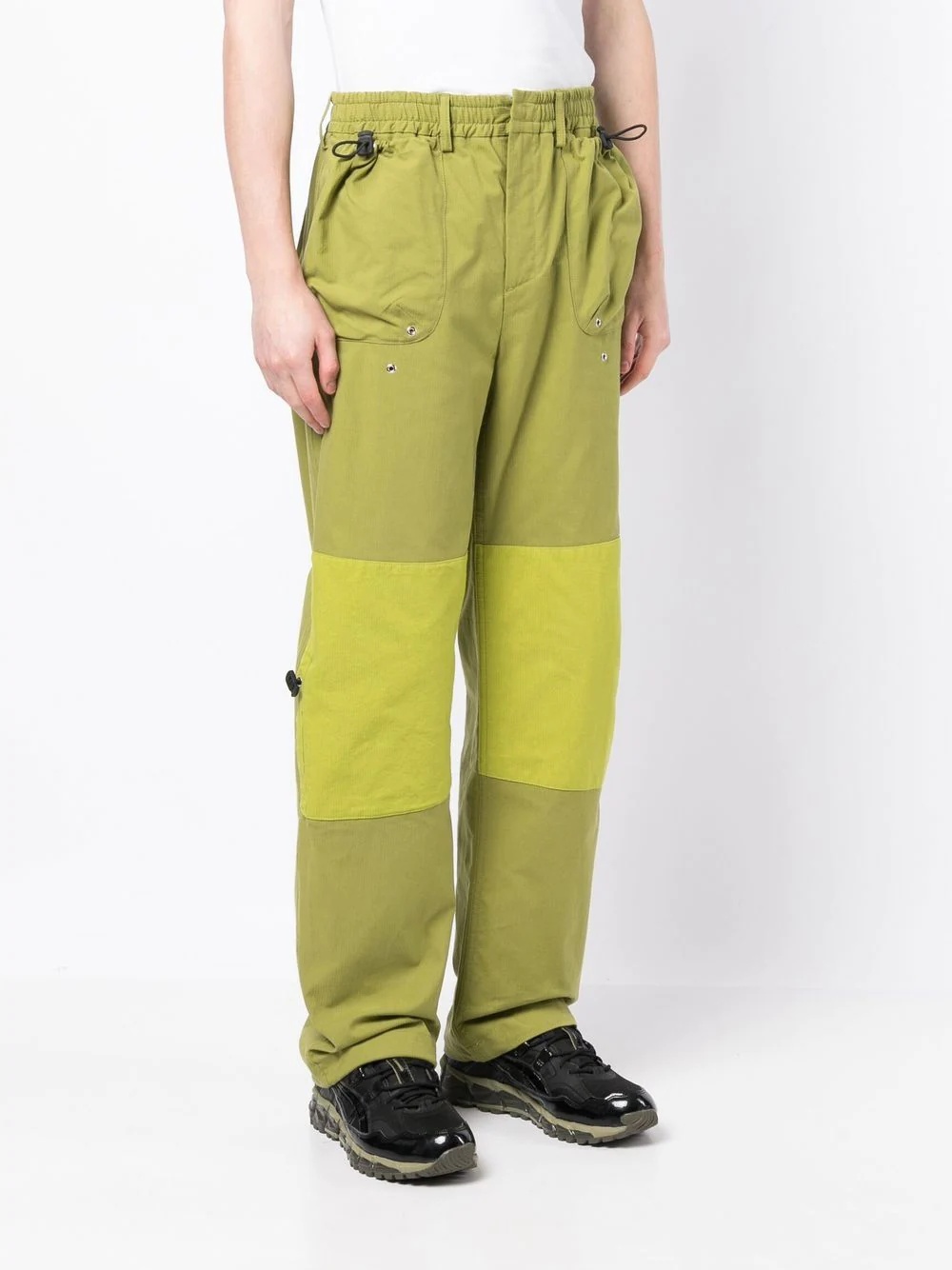 contrast-panel cargo trousers - 3