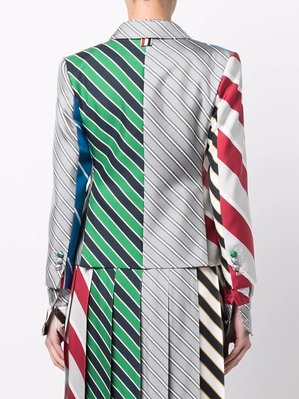 multi stripe-print blazer - 4