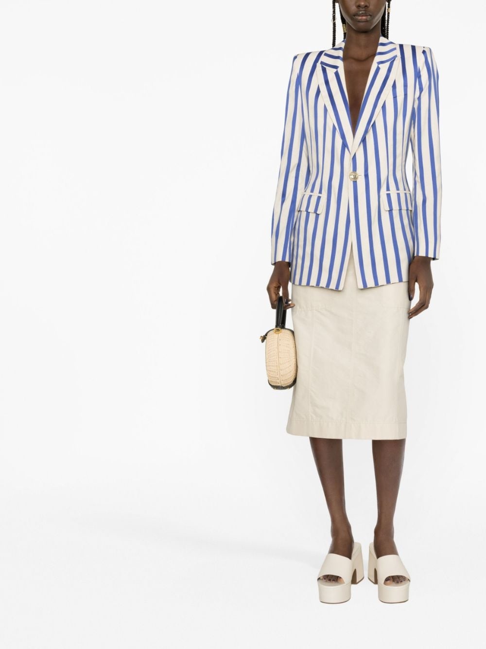 striped cotton blazer - 2