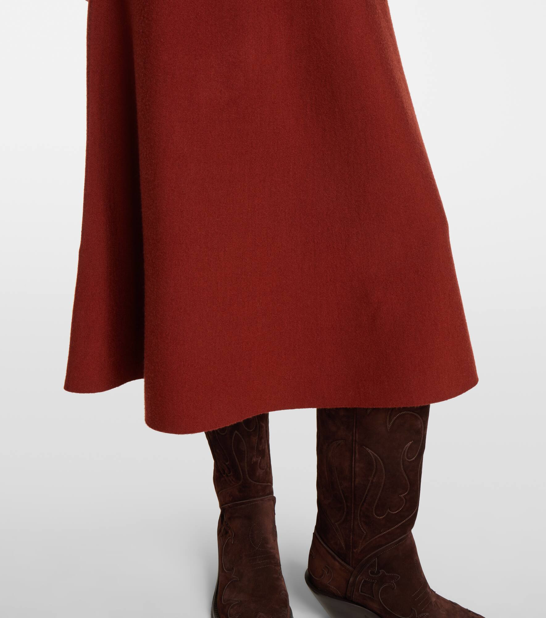 Wool, cashmere, and silk maxi dress - 5