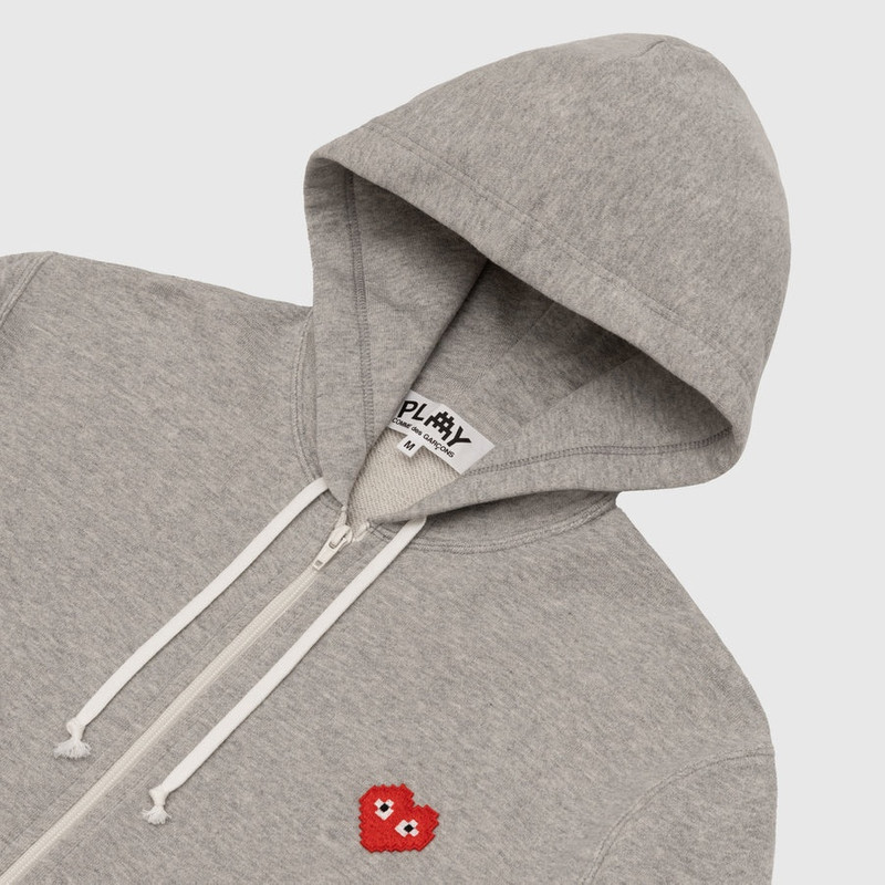 Comme des Garçons PLAY PIXELATED RED HEART FULL ZIP HOODY X INVADER outlook