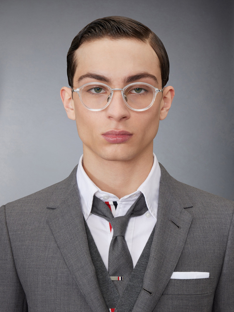 ACETATE AND TITANIUM ROUND EYEGLASSES 3