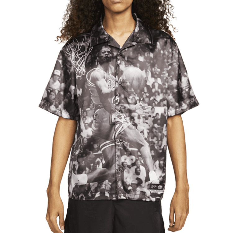 Men's Jordan x A Ma Manire Crossover Full Print Character Alphabet Printing Short Sleeve Asia Editio - 3