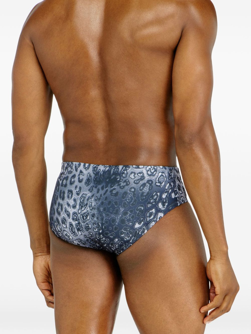Diesel leopard-print drawstring swim briefs outlook