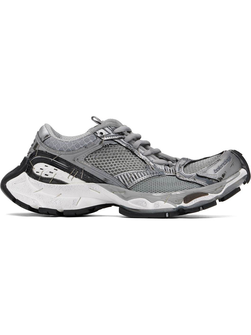 Gray & Silver Stapler Sneakers - 1